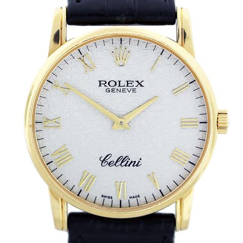 rolex geneve cellini gold watch|pre owned rolex cellini.